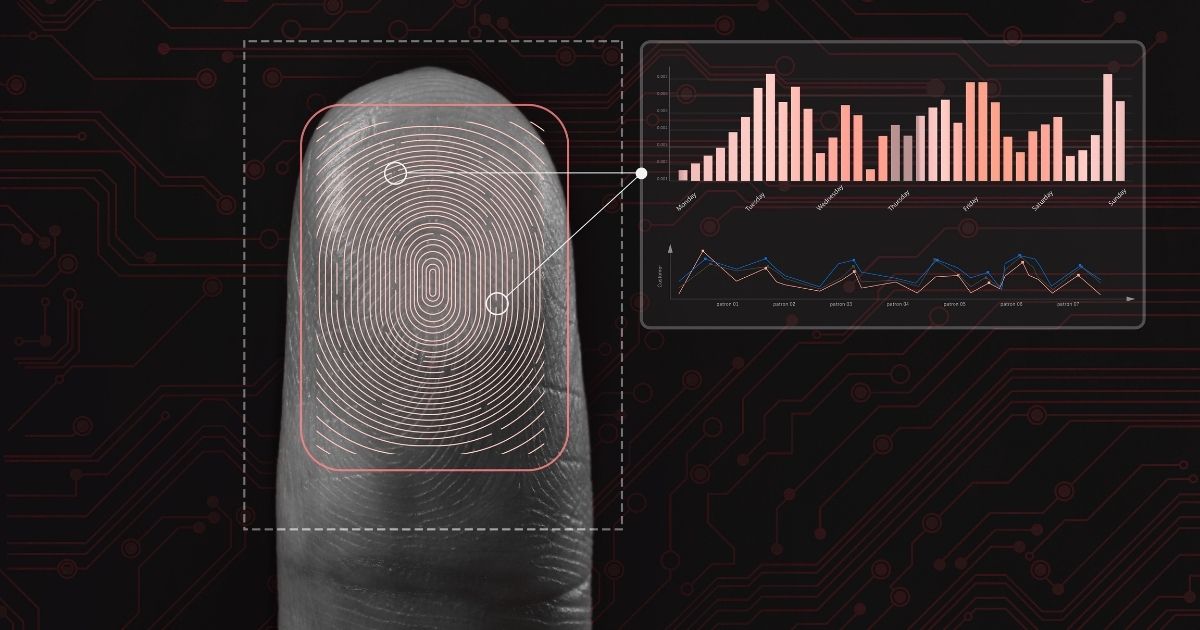 Ilustração de perícia forense digital e segurança cibernética.